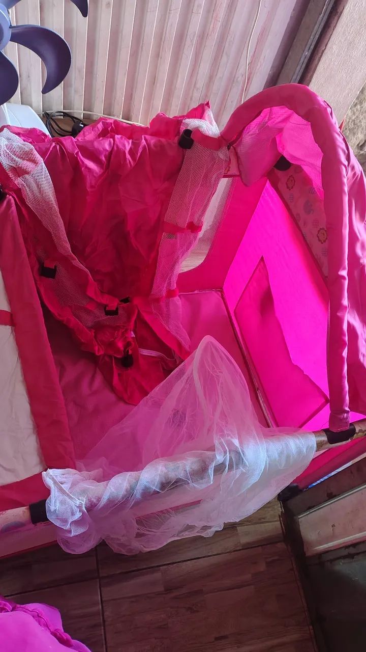 Cercadinho infantil rosa - Foto 3