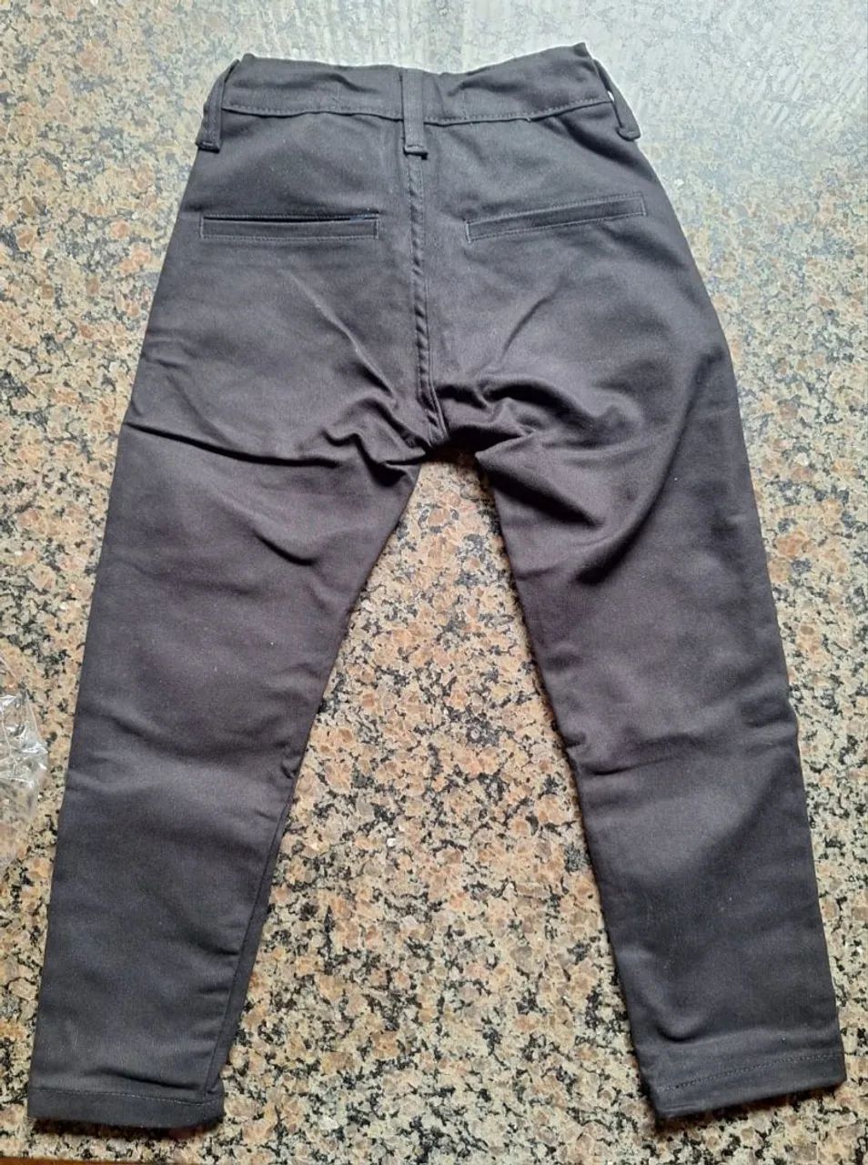 Calça Jeans Sarja Infantil Preta - Foto 2