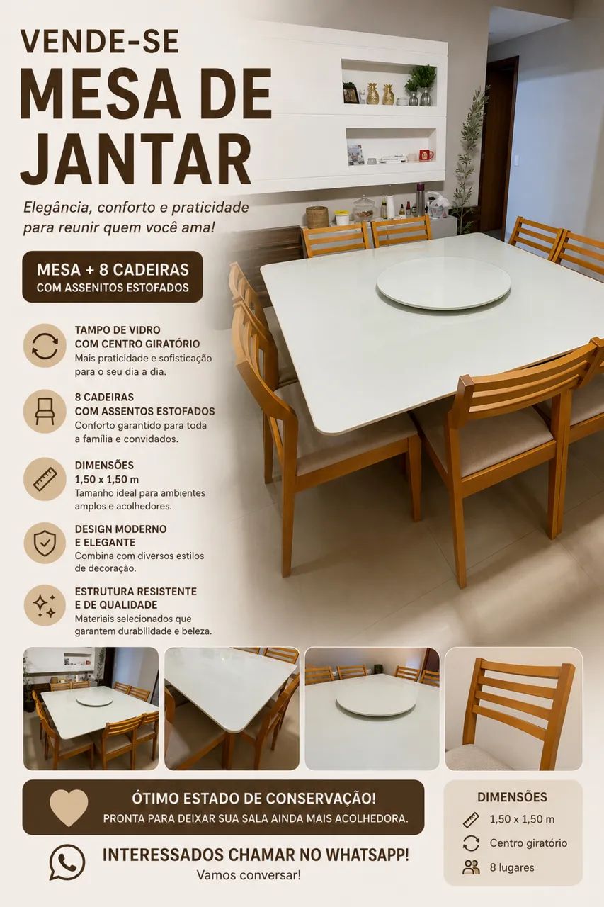 Mesa 8 lugares