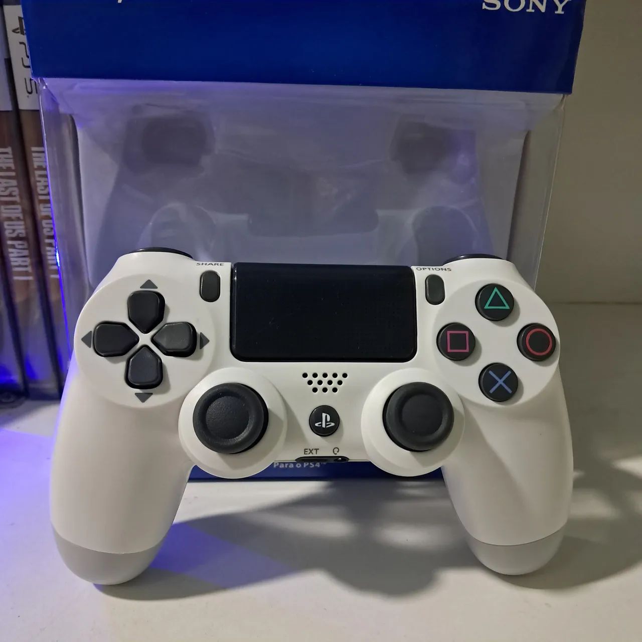 CONTROLE BRANCO COMPATÍVEL PS4/PC/SMARTPHONE  - Foto 2