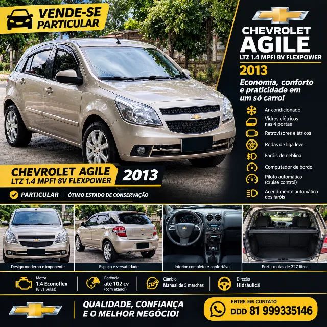 Chevrolet Agile LTZ 1.4 MPFI 8V FLEXPOWER 5P 2013