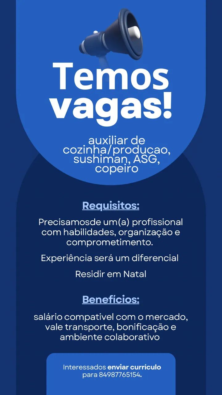 VAGAS DE EMPREGO