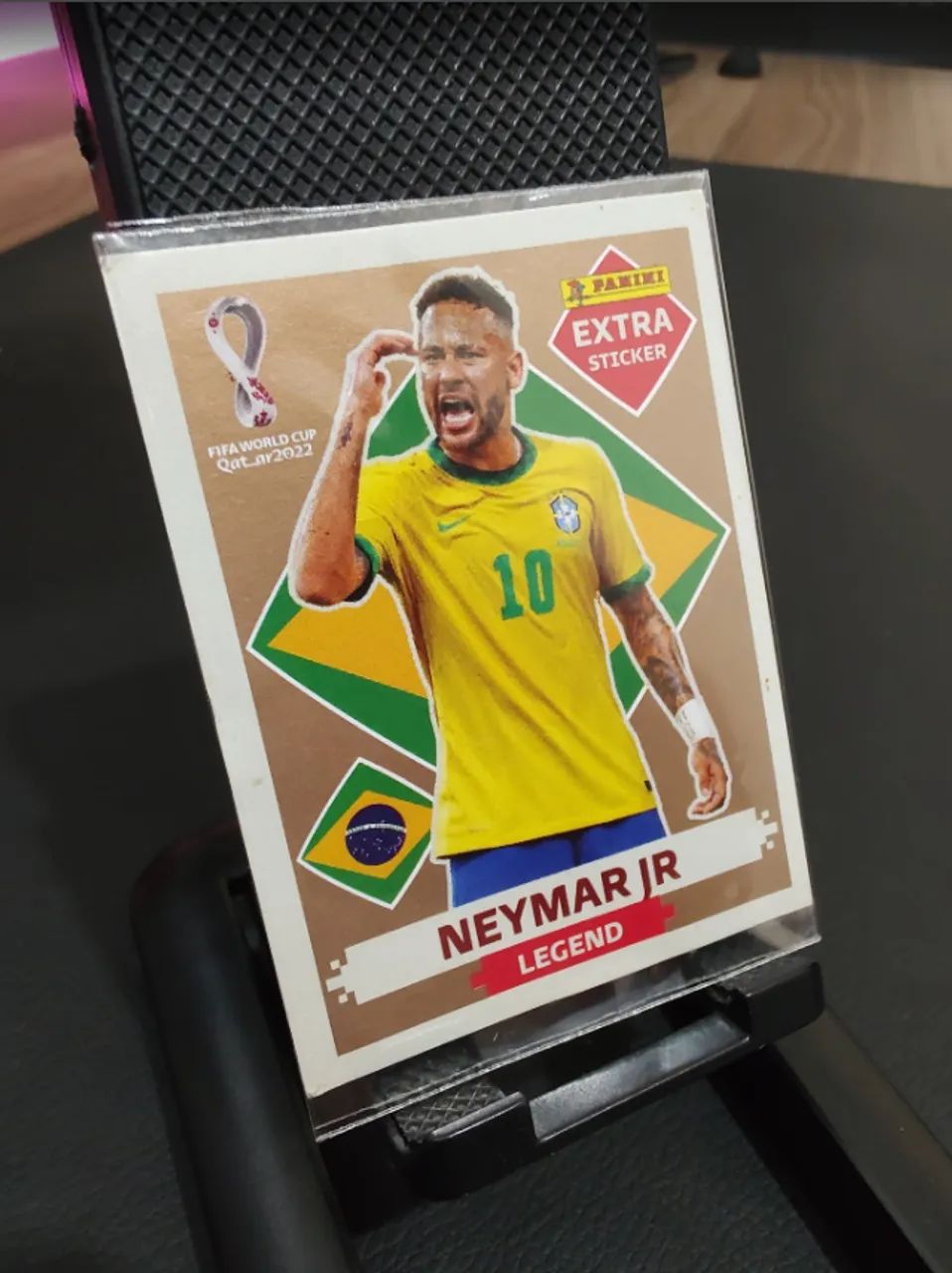 Neymar Bronze - ORIGINAL - Figurinha Extra Copa 2022