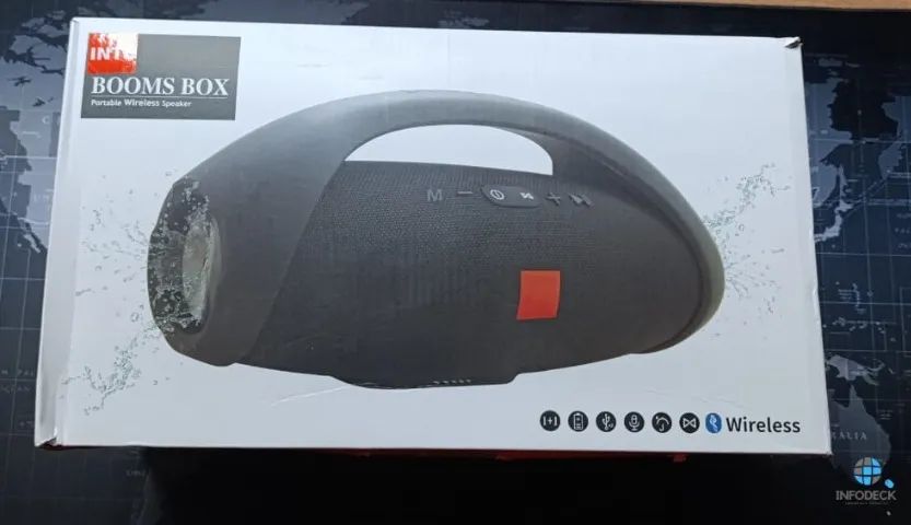 Caixa de som portátil Boomsbox 35cm - Foto 4