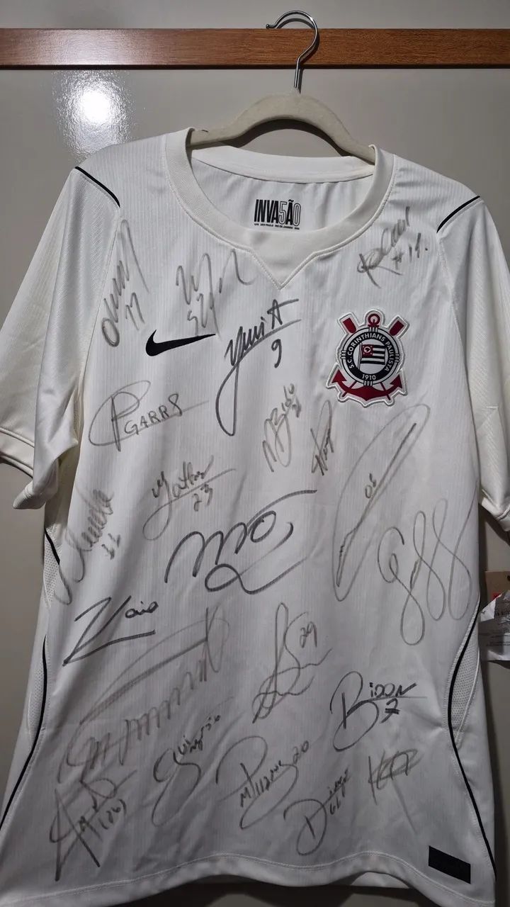 CAMISETA DO CORINTHIANS AUTOGRAFA DA POR MEMPHIS E TODOS OUTROS GRINGOS  - Foto 5