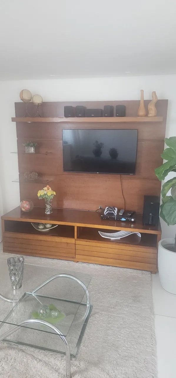 Painel com Rack Imbuia  - Foto 2