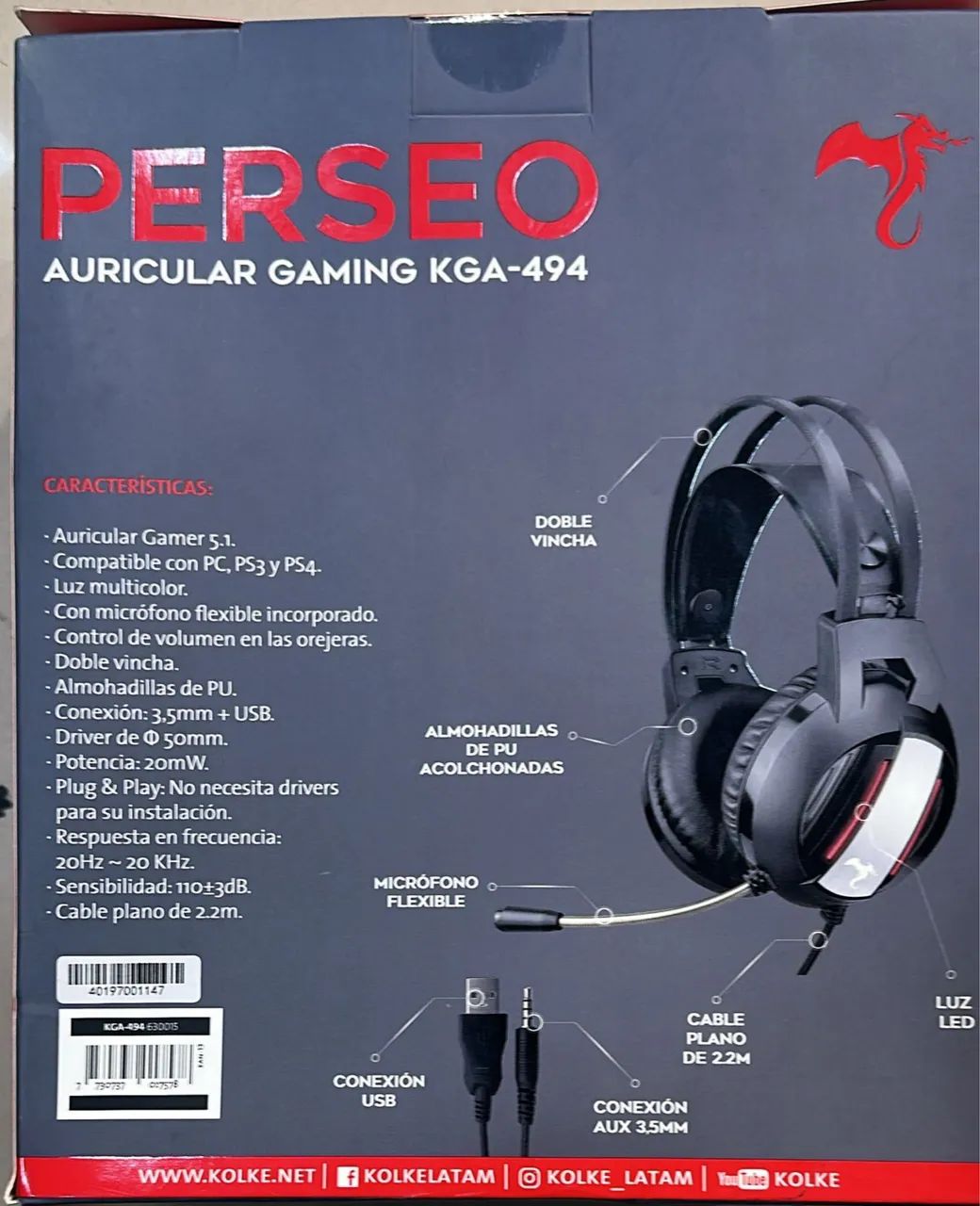 Head set gaming perseo - Foto 2