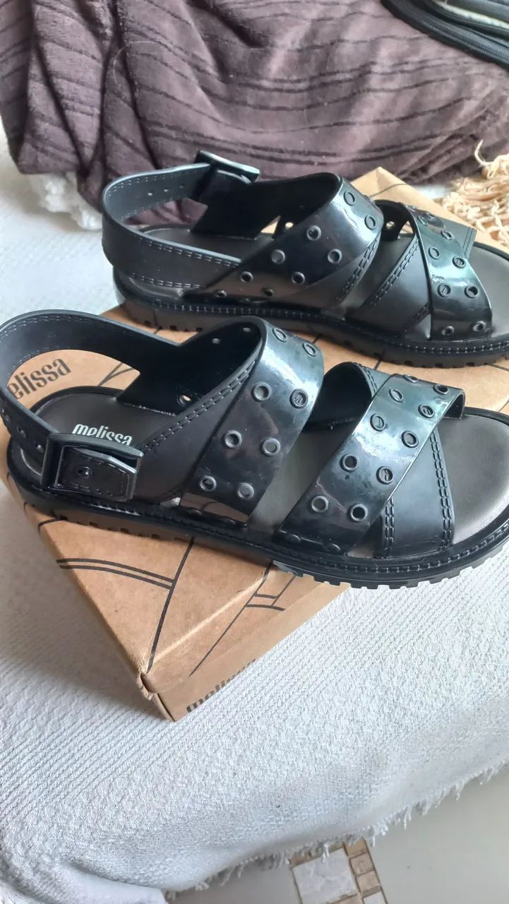 Melissa Lock Sandal 37 preta - Foto 3