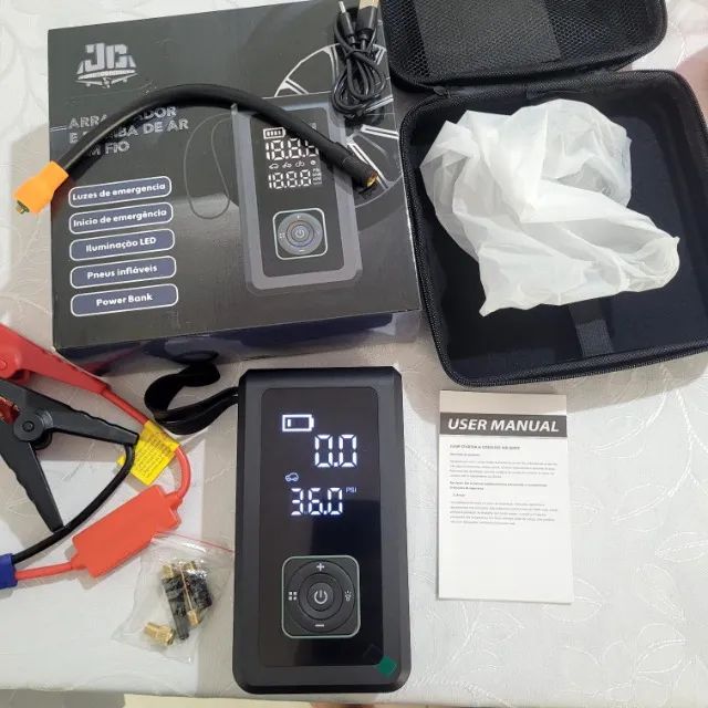 Auxiliar de partida + compressor portátil  - Foto 3