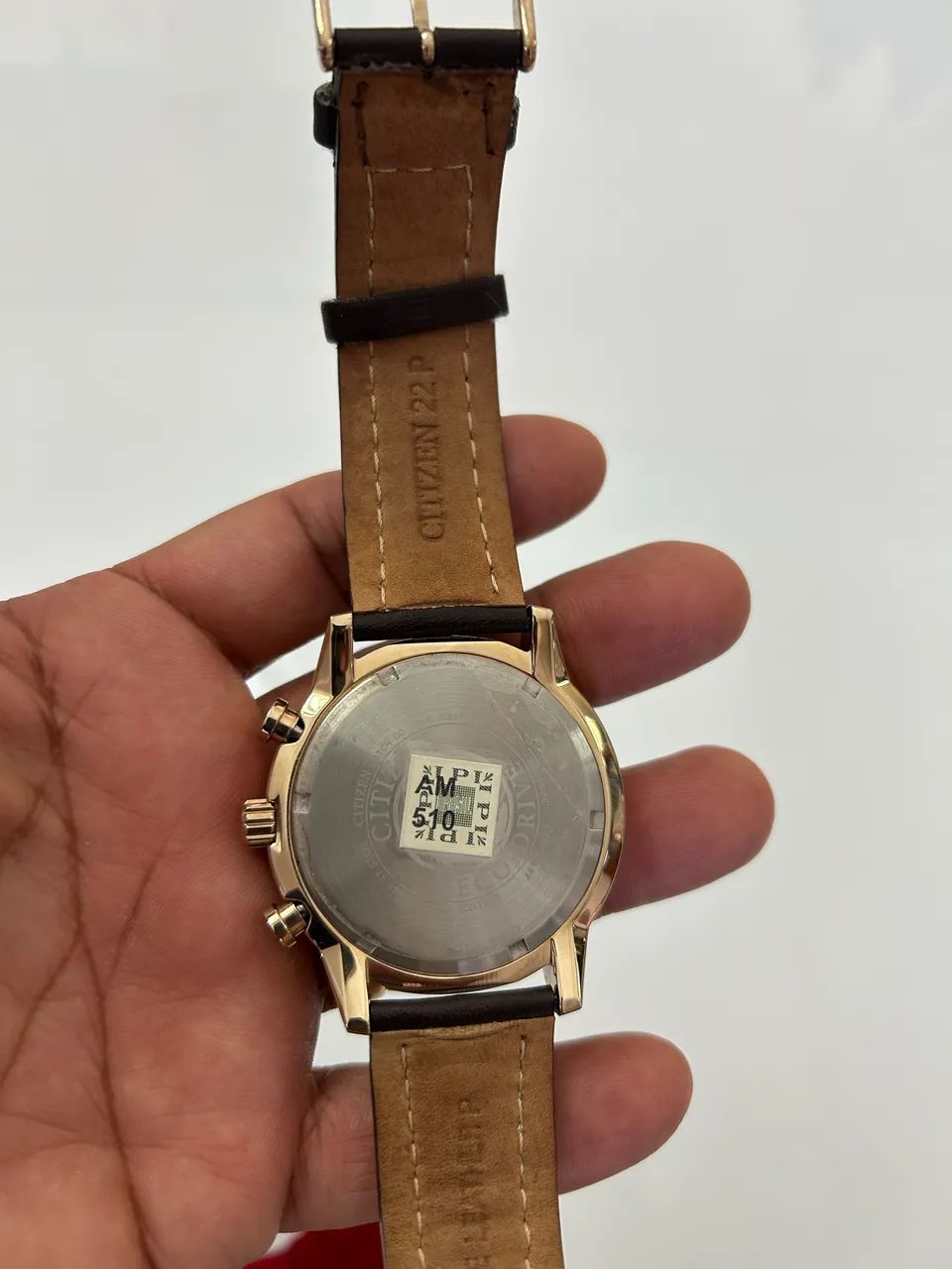 Citizen Eco-Drive Chronograph (modelo CA4037-01W) com caixa em tom de ouro rosa  - Foto 3