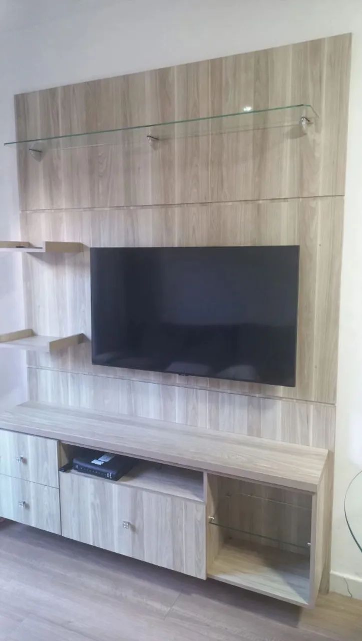 Lindo painel com rack para sala - Foto 2