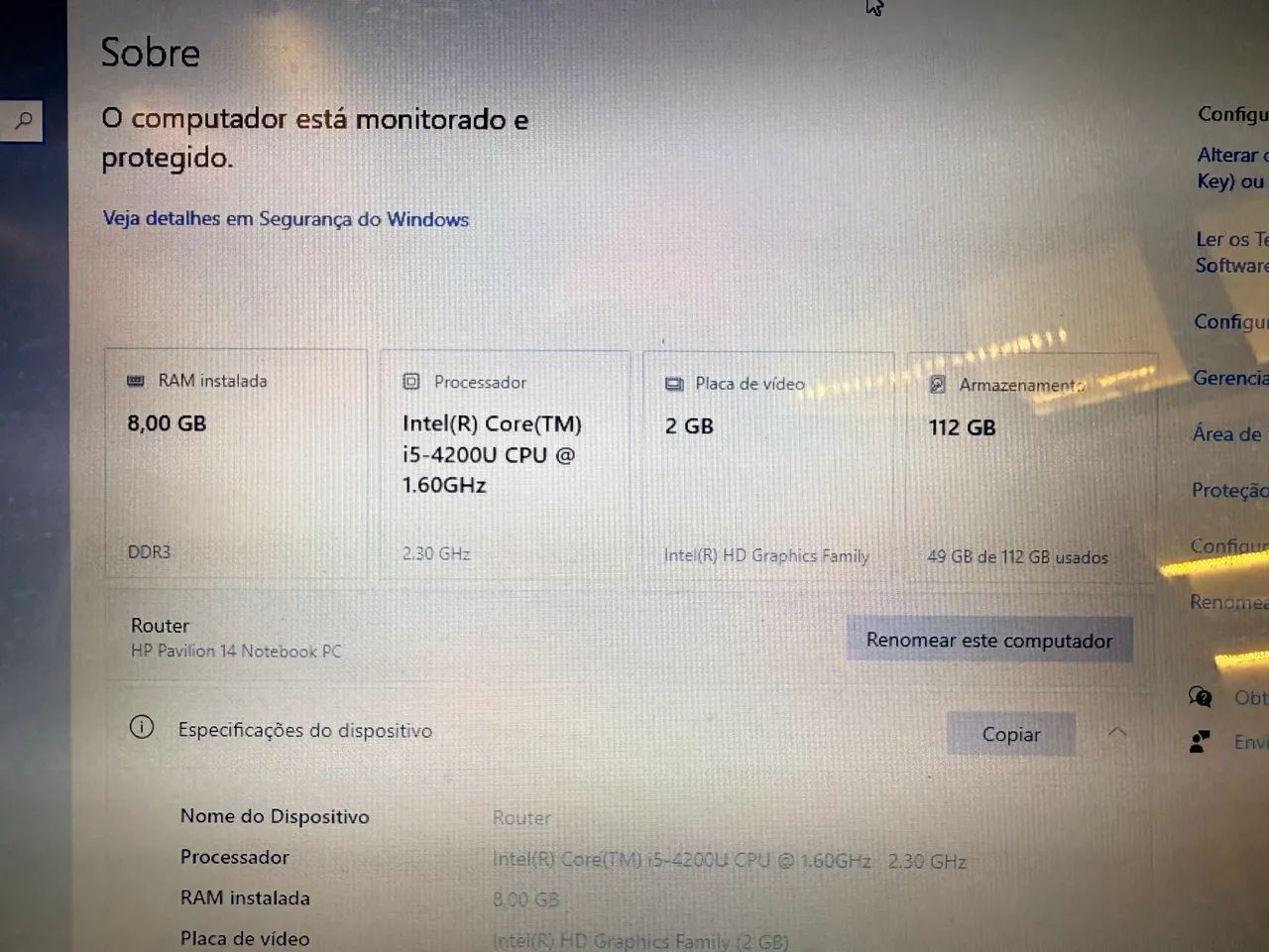 Notebook HP Pavilion 14 Core I5 - Radeon - 128GB SSD - Foto 2