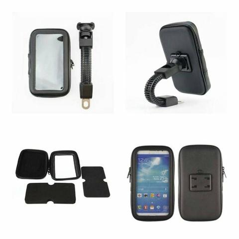 Suporte Celular Smartphone Gps Moto Retrovisor 6,3 Polegadas - Foto 2