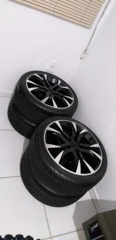 Vendo jogo de rodas aro 17 da scorro com pneus bons - Foto 6