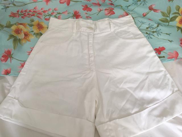 short de sarja cintura alta