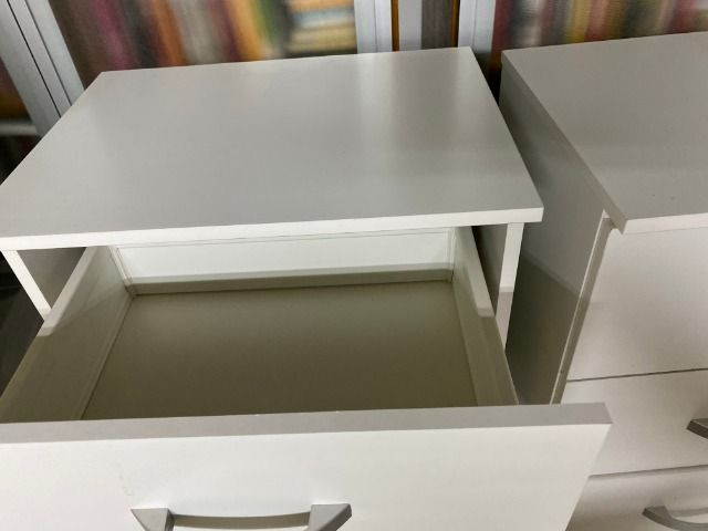 Móvel Criado-Mudo, com 3 gavetas cada, para sala ou quarto, compensado, leve - Foto 6
