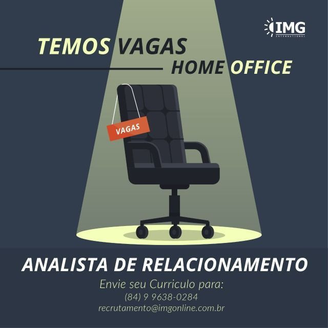 Emprego para Analista de Relacionamento (Home Office)