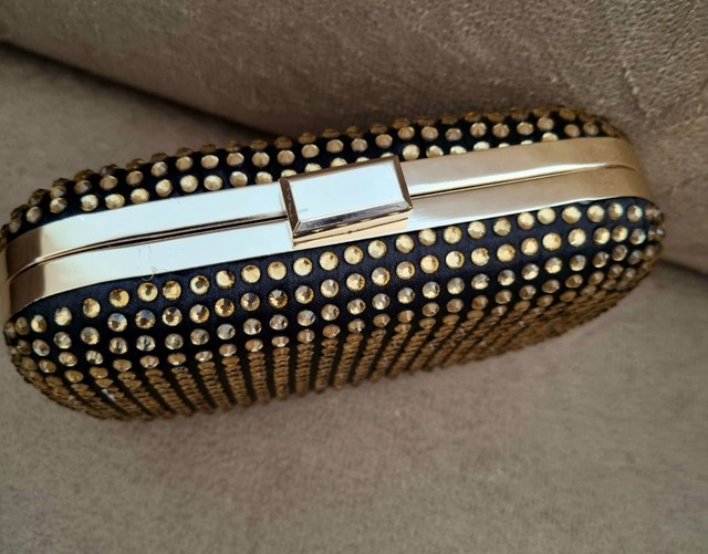 Bolsa Clutch Pequena Strass  - Foto 4