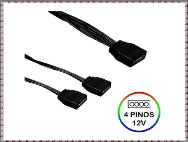Cabo Adaptador Rgb 12v 1 x 2 conectores de 4 pinos