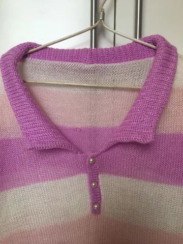 Blusa comprida em tricô - Foto 4