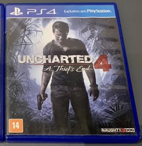 Jogo Uncharted 4 p/ PlayStation 4. Mídia Física. Ótimo Estado