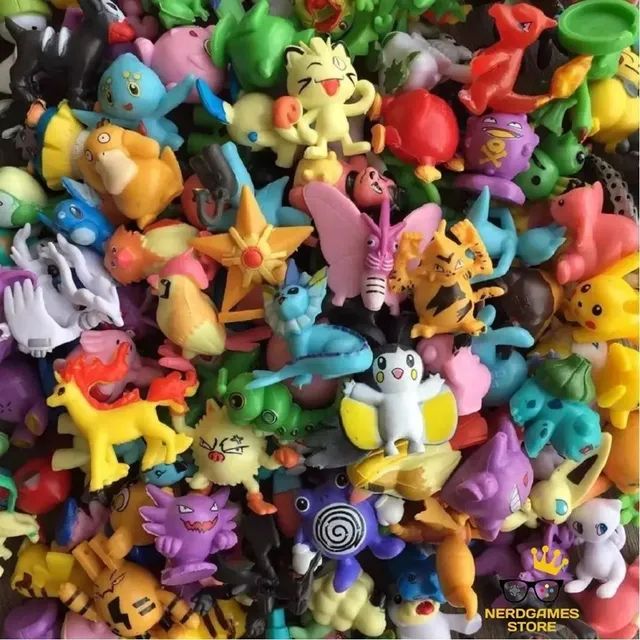 Kit 24 Bonecos Miniatura Pokémon Pikachu Mewtwo Coleção Kids