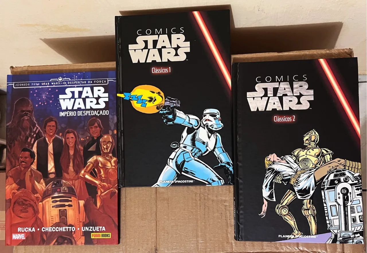Lote de HQs Star Wars 15 volumes (9 capa dura e 6 cartão) - Livros