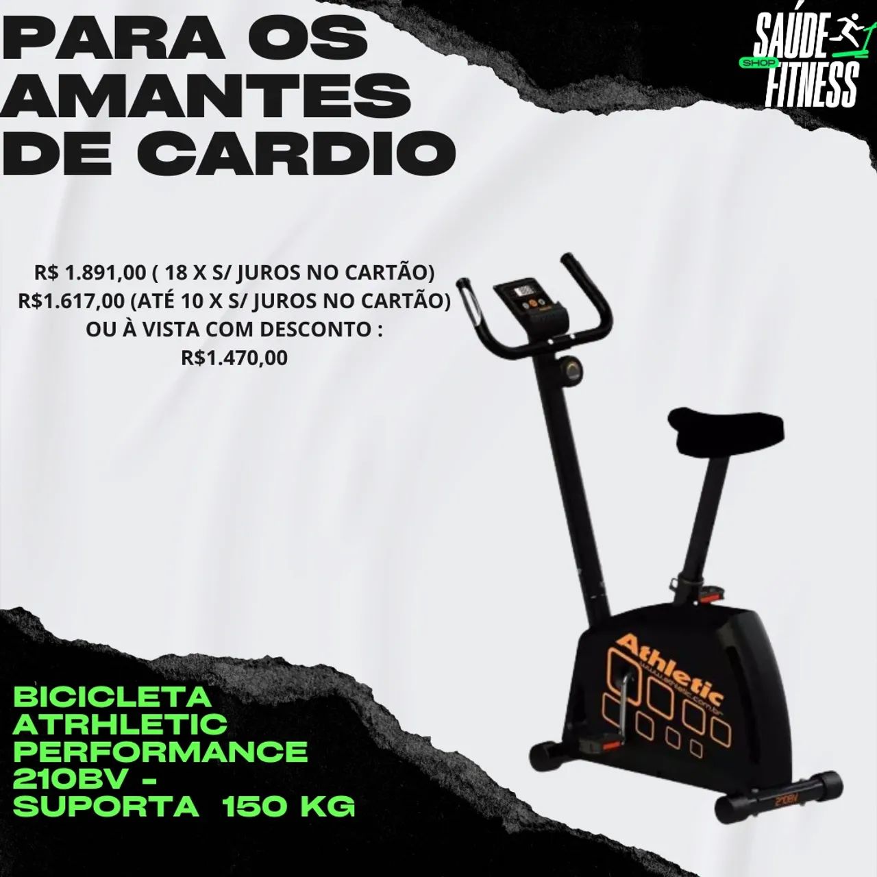 Bicicleta ergométrica Athletic performance 210bv 