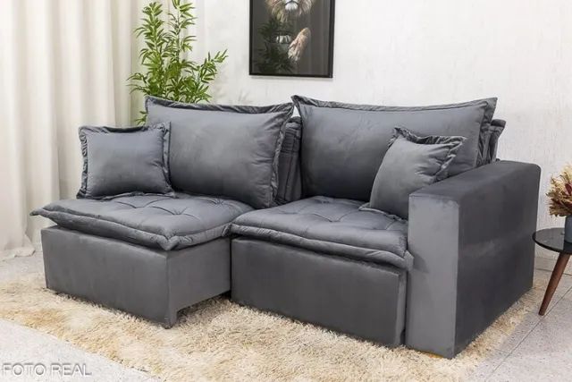 Sofá Retrátil Reclinável Rubi 2.20m Até 12x - Frete Grátis  - Foto 4