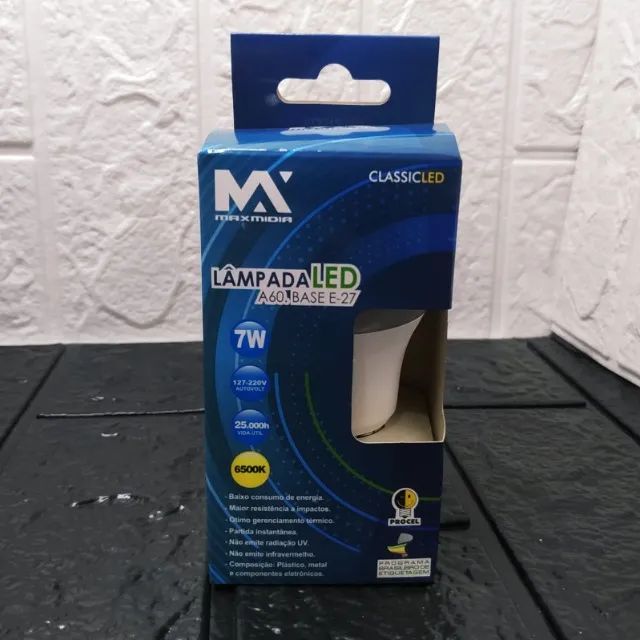 Lampada Led 7w 4.60.base E-27 6500k 25.000h Biv Maxmidia