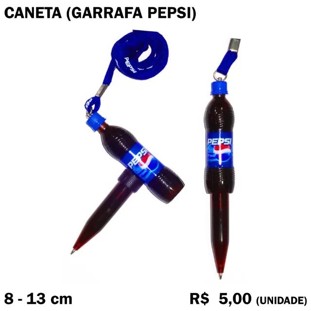 Caneta Garrafa Pepsi com Cordão