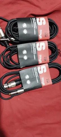 Cabos de microfone Stagg Professional 3mts Novo