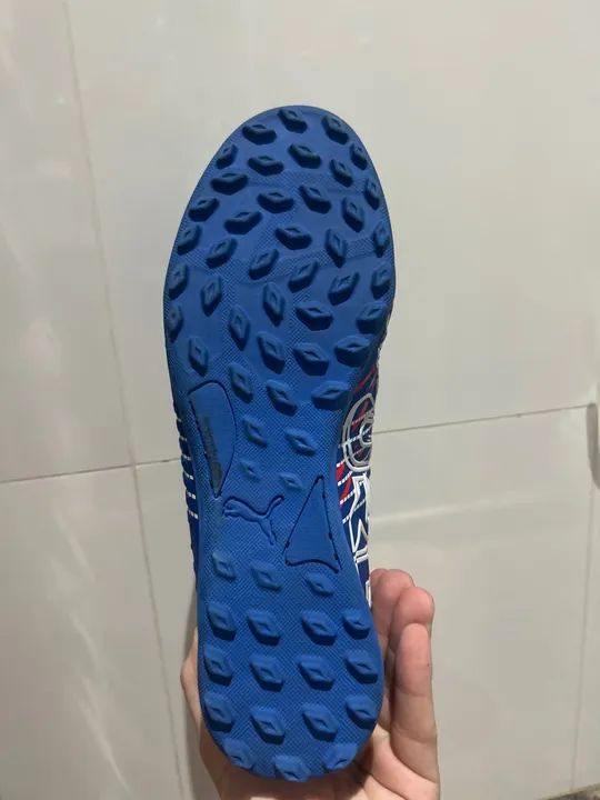 Chuteira Puma Future Z 4.2 TT PS Society Azul - Foto 4
