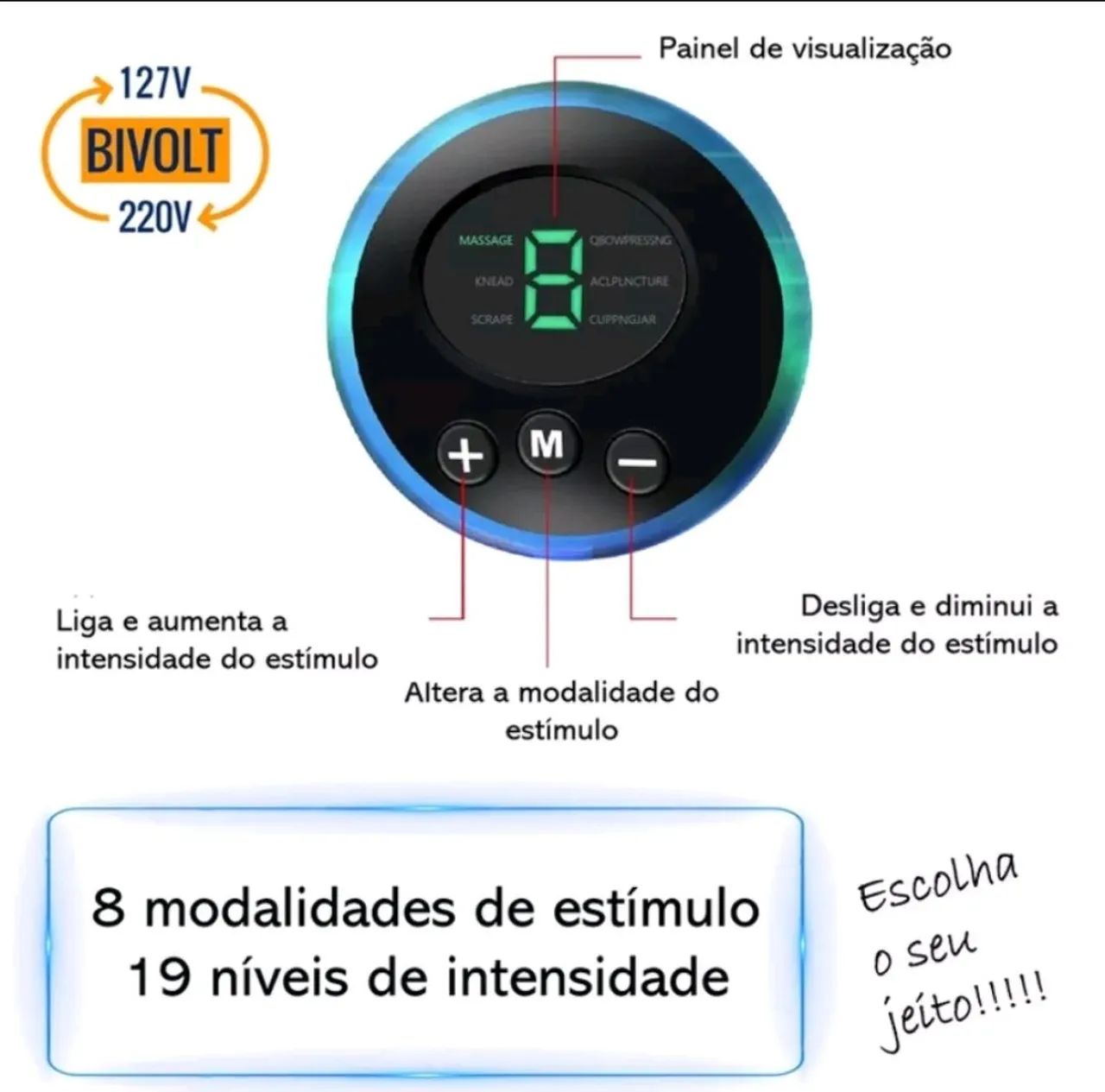 MINI MASSAGEADOR RECARREGÁVEL  - Foto 5