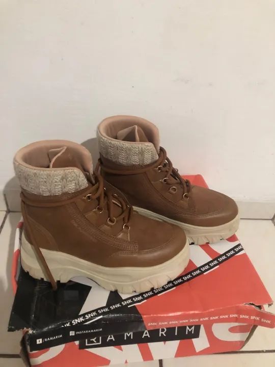Bota Feminina Marrom - Foto 4