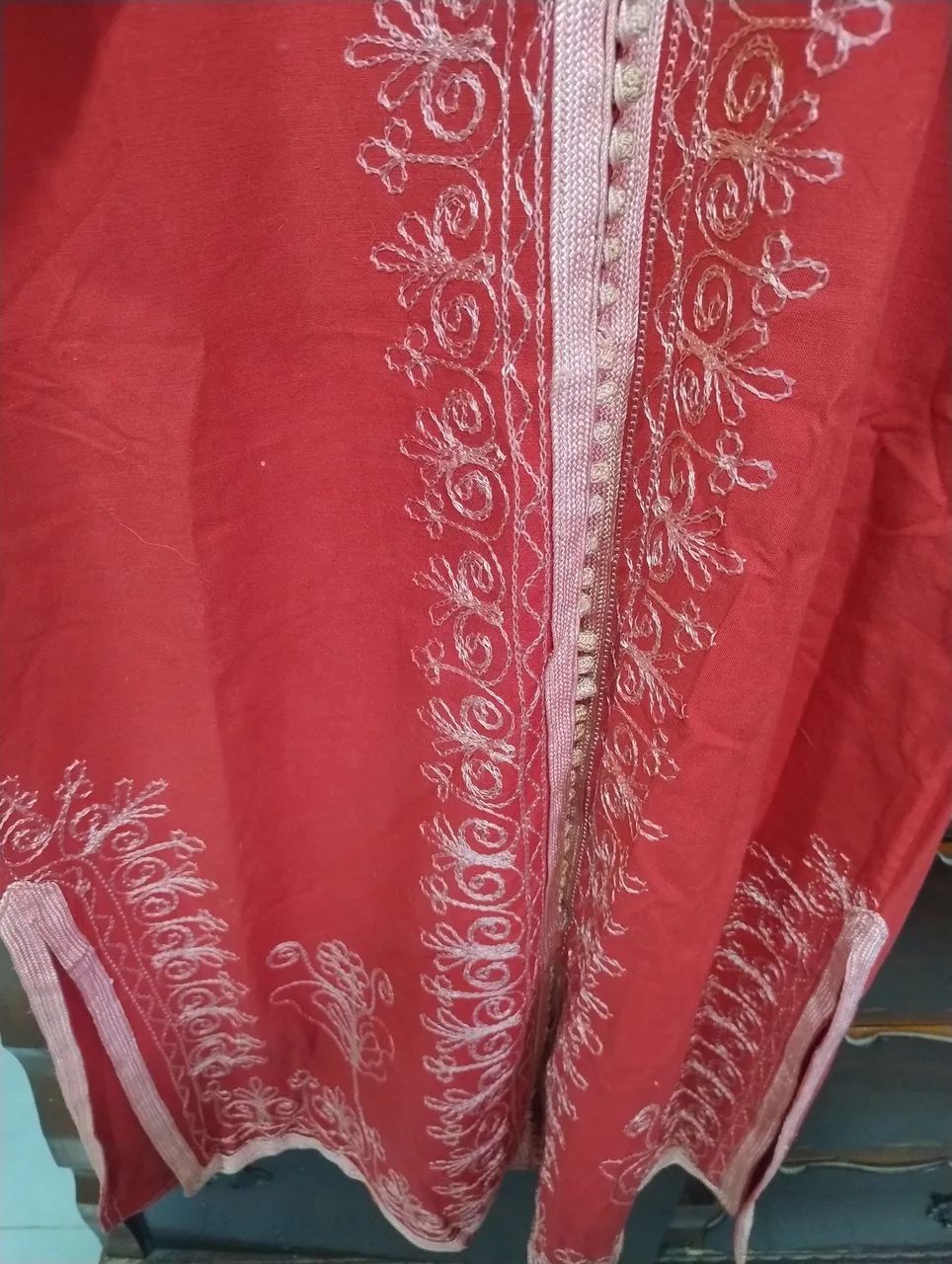 Caftan indiano de algodão grosso bordado  - Foto 2