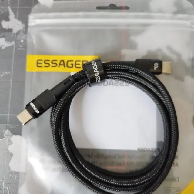 Cabo Tipo-C Essager 60W Turbo Power - Carregamento Super Rápido - Foto 2