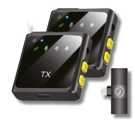 Microfone de Lapela Duplo Wireless Onistek ON-MC819 para Type-C - Foto 2