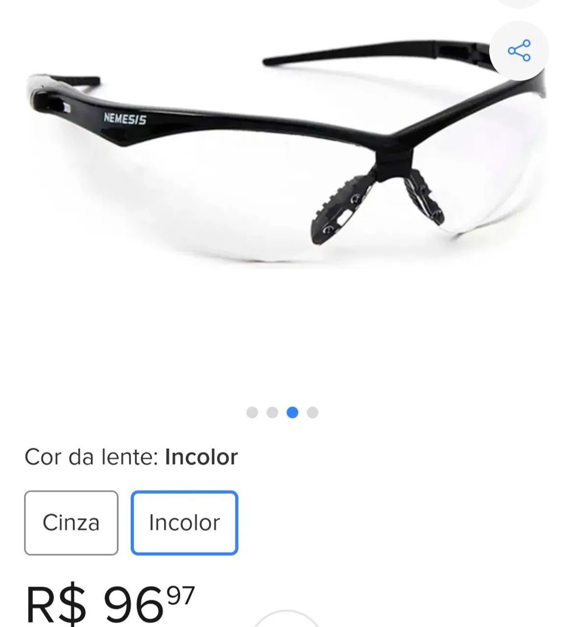 Óculos de Segurança Nemesis importado Tijuca RJ - Foto 4