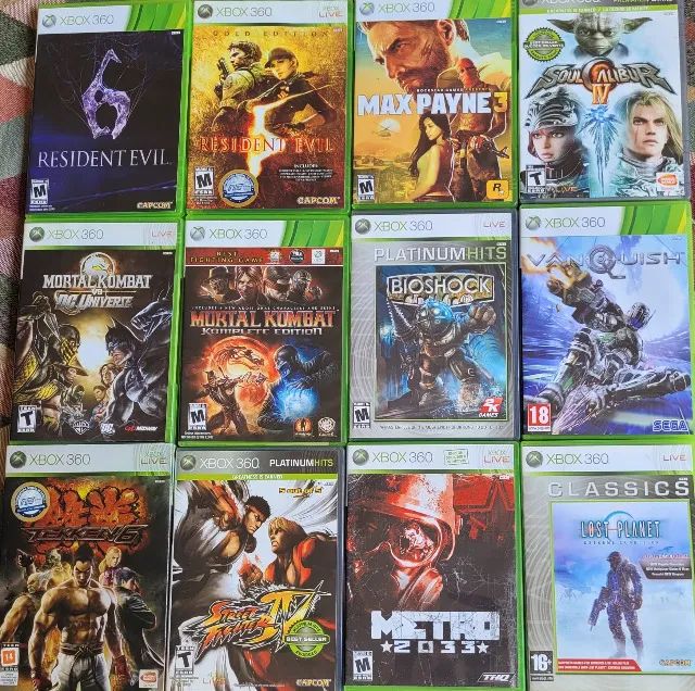 Combo c/ 12 Jogos Originais p/ Xbox 360. - Jogos de Vídeo Game