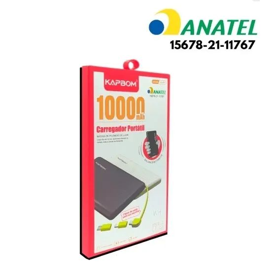 Carregador Portátil 10.000 mah PowerBank Original Kapbom Para iPhone e Android  - Foto 4