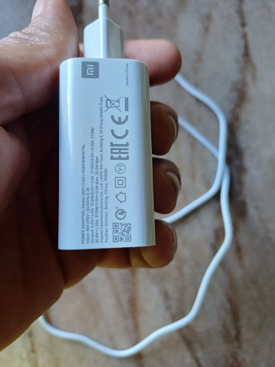 Carregador Rápido Xiaomi 33W Original.Tipo"C" Semi-Novo Promoção