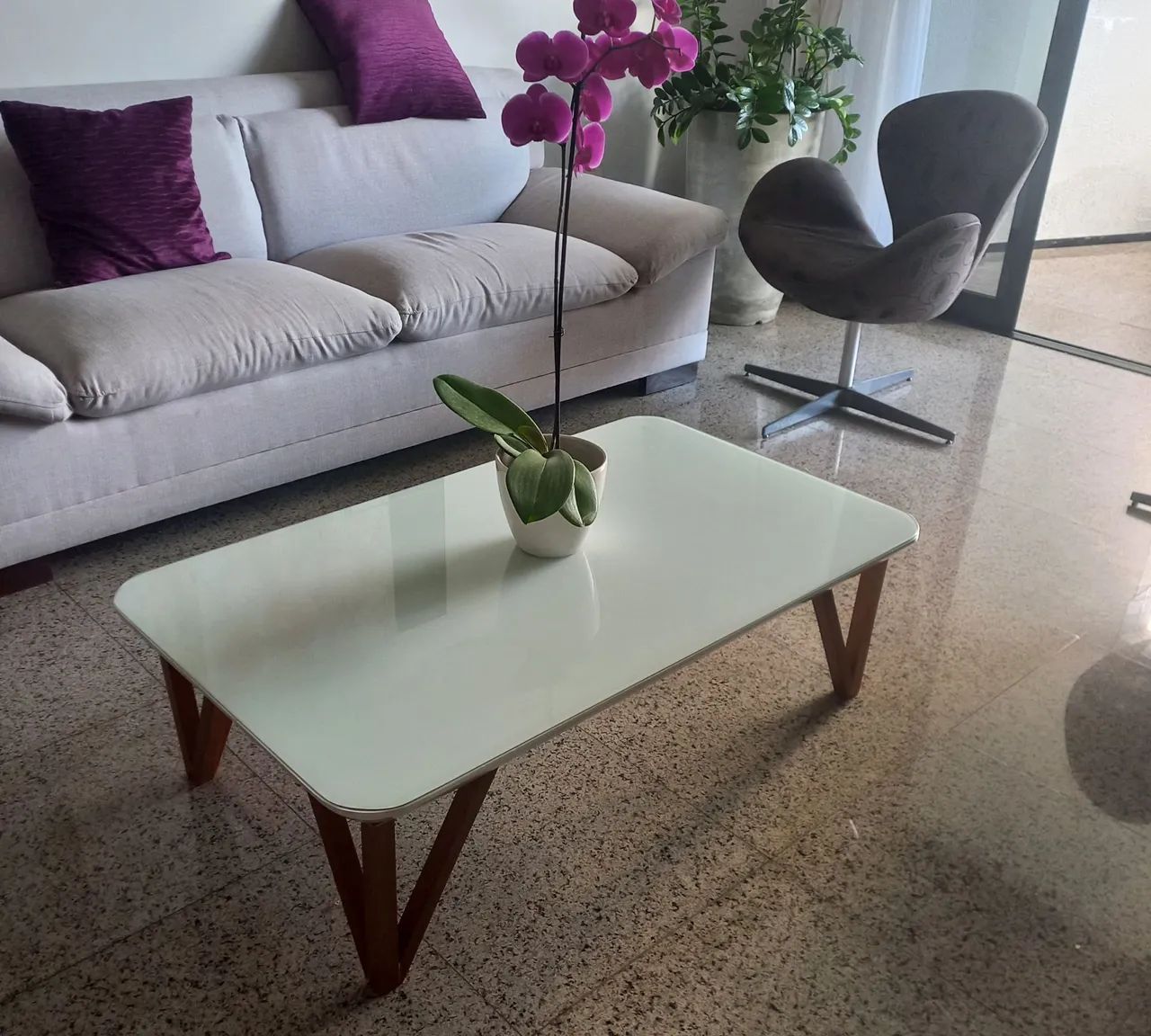 Mesa de centro em laca com vidro  - Foto 2