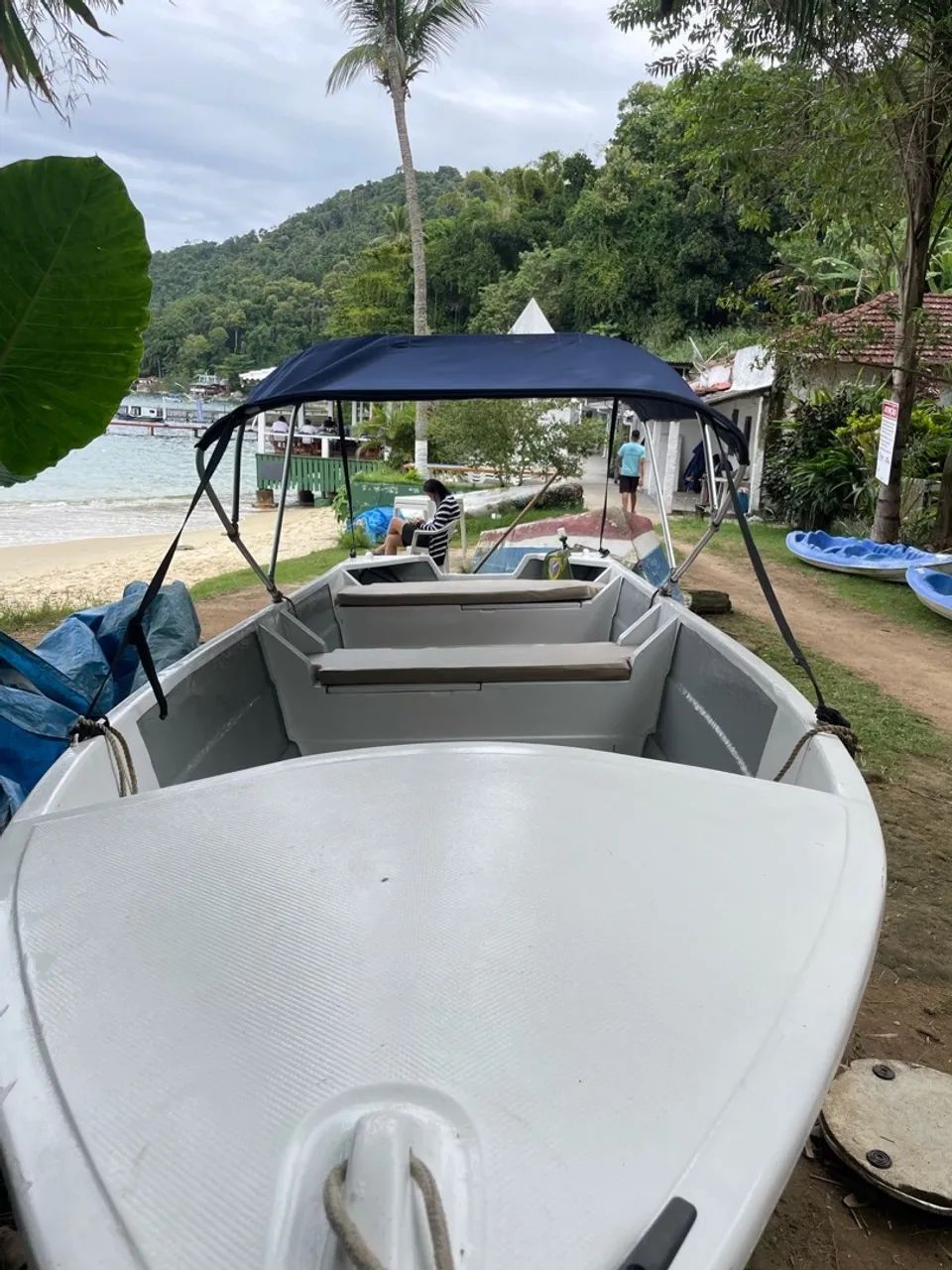 Barco de fibra - Telvina - impecável - Foto 3