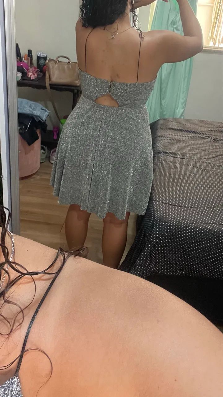 Vestido de Festa Prata  - Foto 4