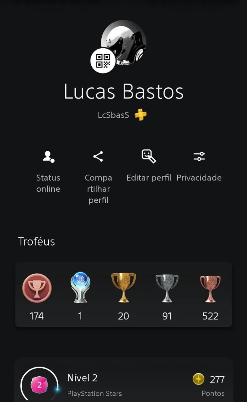 Conta Playstation com Troféus e Vários Jogos
