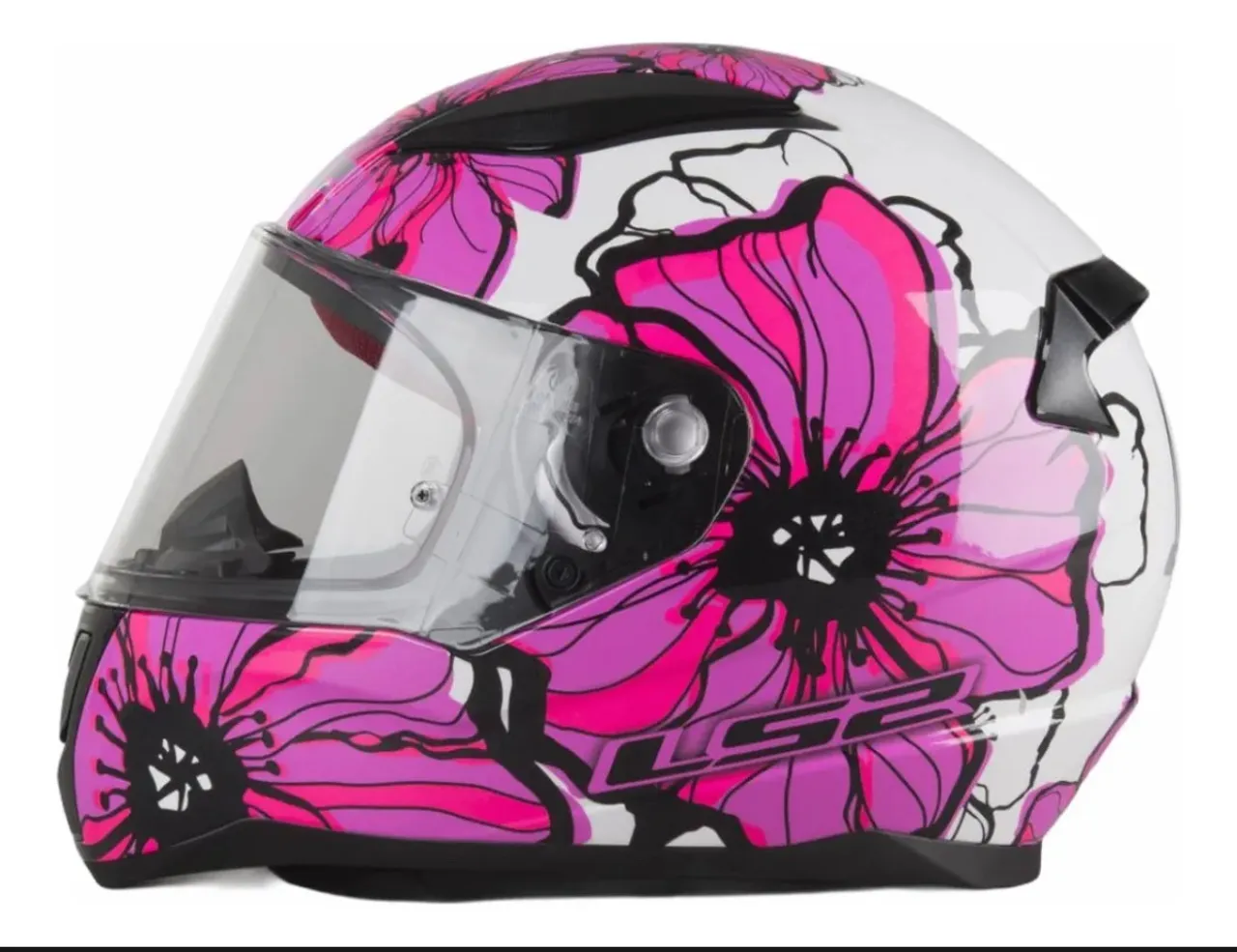 Capacete Feminino LS2 Floral Rosa