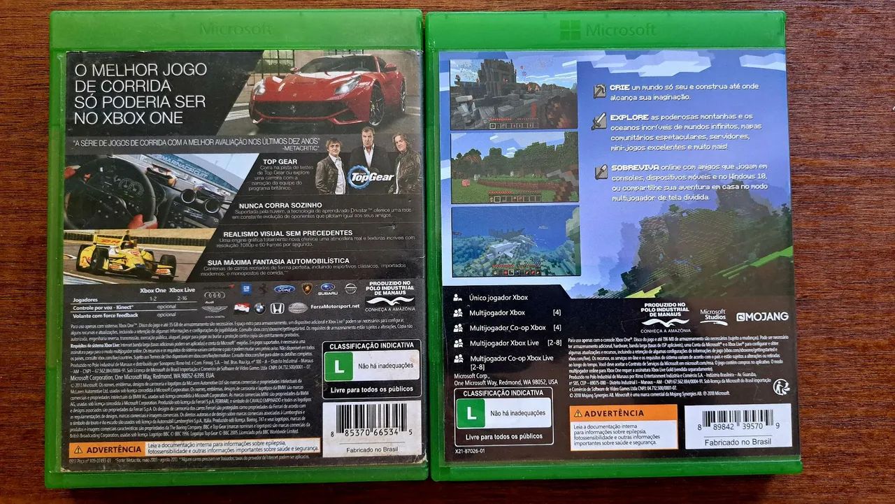 Xbox One - Forza Motorsport 5 e Minecraft R$ 80,00 cada ou R$ 150,00 os dois!  - Foto 2