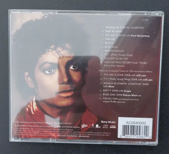 CD Michael Jackson - Thriller - Edição Especial 50 anos - Musicas