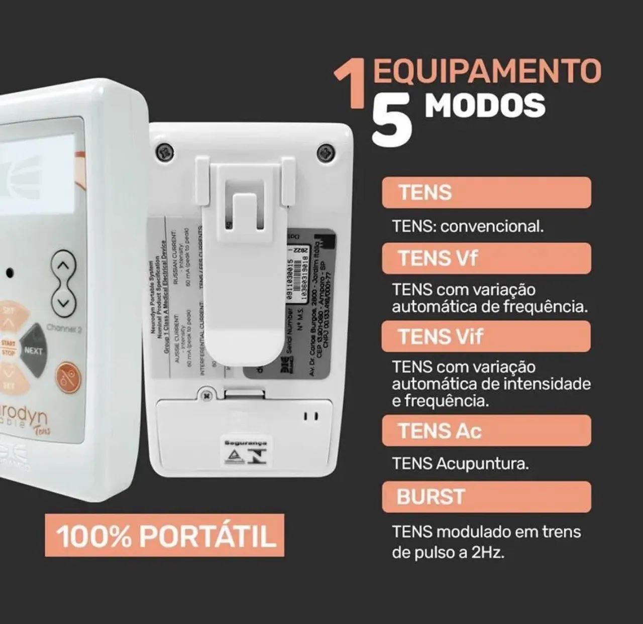 Neurodyn Portable Tens - Aparelho de Fisioterapia Portátil - Foto 2